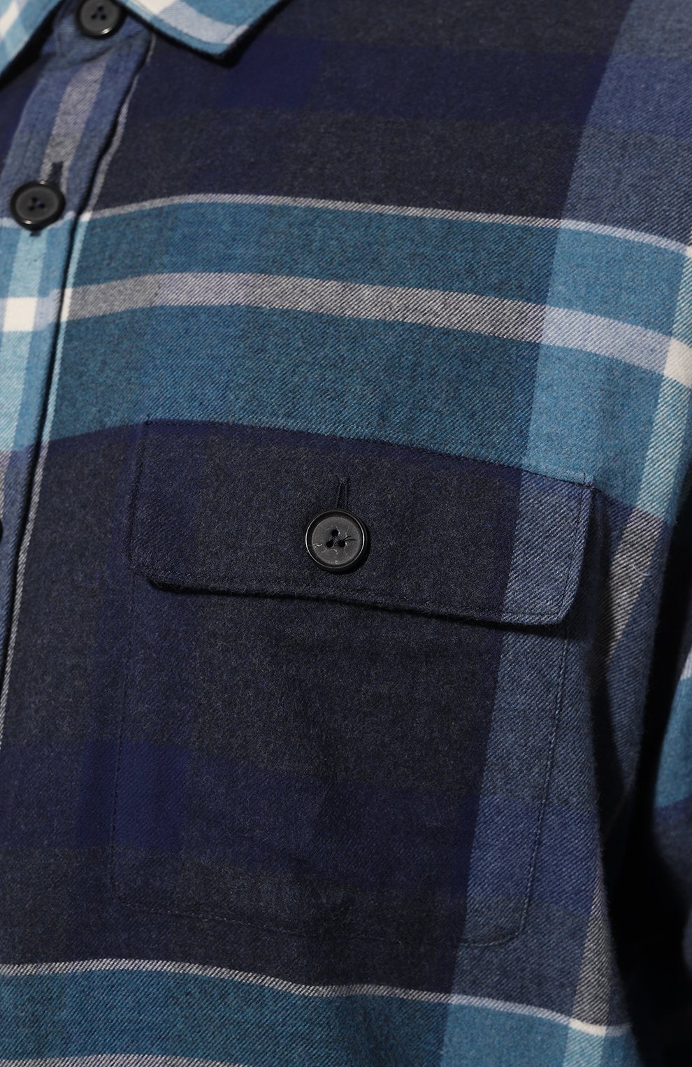Мужская хлопковая рубашка VAN LAACK синего цвета, арт. RET0-TFK/156432/3XL | Фото 5 (Манжеты: На пуговицах; Принт: Клетка; Воротник: Кент; Рукава: Длинные; Случай: Пов седневный; Длина (для топов): Стандартные; Материал сплава: Проставлено; Материал внешний: Хлопок; Драгоценные камни: Проставлено; Стили: Кэжуэл)