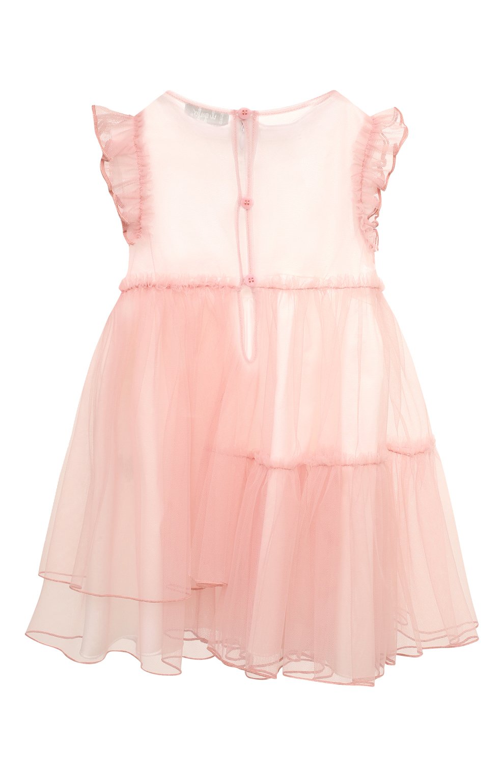 Женский хлопковое платье IL GUFO розового цвета, арт. P22VM674H0018/3M-9M | Фото 2 (Материал внешний: Хлопок)