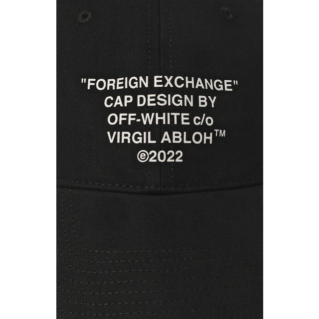 фото Хлопковая бейсболка off-white