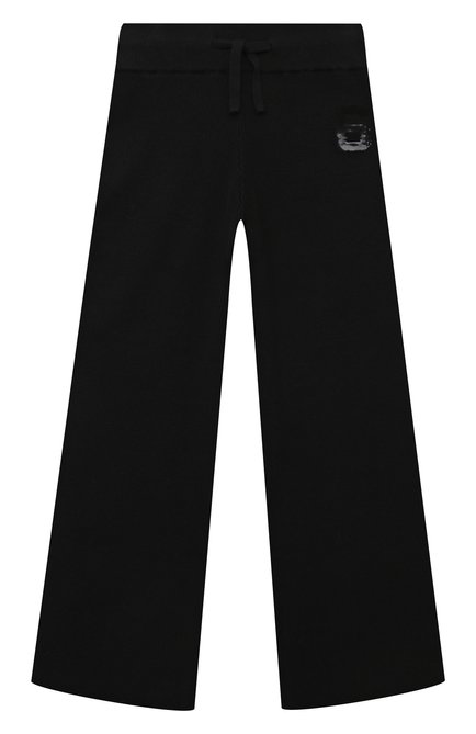 Детские хлопковые брюки MM6 черного цвета по цене 17150 руб., арт. M60214-MM072 | Фото 1