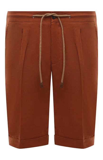 Мужские льняные шорты GRAN SASSO светло-коричневого цвета, арт. 76112/50017 | Фото 1 (Нос: Не проставлено; Материал внешний: Лен; Материал сплава: Проставлено)