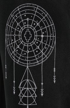 Мужские хлопковые джоггеры MARCELO BURLON черного цвета, арт. CMCH024F21FLE002 | Фото 5 (Длина (брюки, джинсы): Стандартные; Материал внешний: Хлопок; Стили: Спорт-шик; Силуэт М (брюки): Джоггеры)