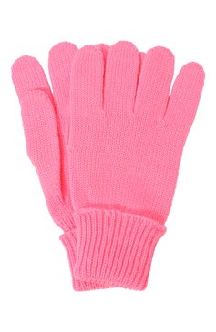 Детские шерстяные перчатки IL TRENINO розового цвета, арт. CL-4055/J | Фото 1 (Материал: Текстиль, Шерсть; Материал сплава: Проставлено; Нос: Не проставлено)