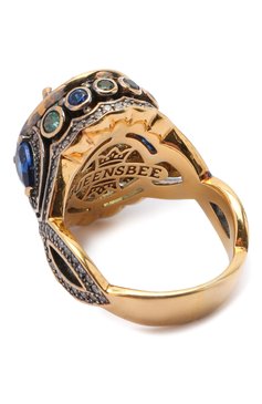 Женское кольцо splash QUEENSBEE голубого цвета, арт. 102316/9,36 | Фото 2 (Материал: Серебро; Региональные ограничения белый список (Axapta Mercury): RU)