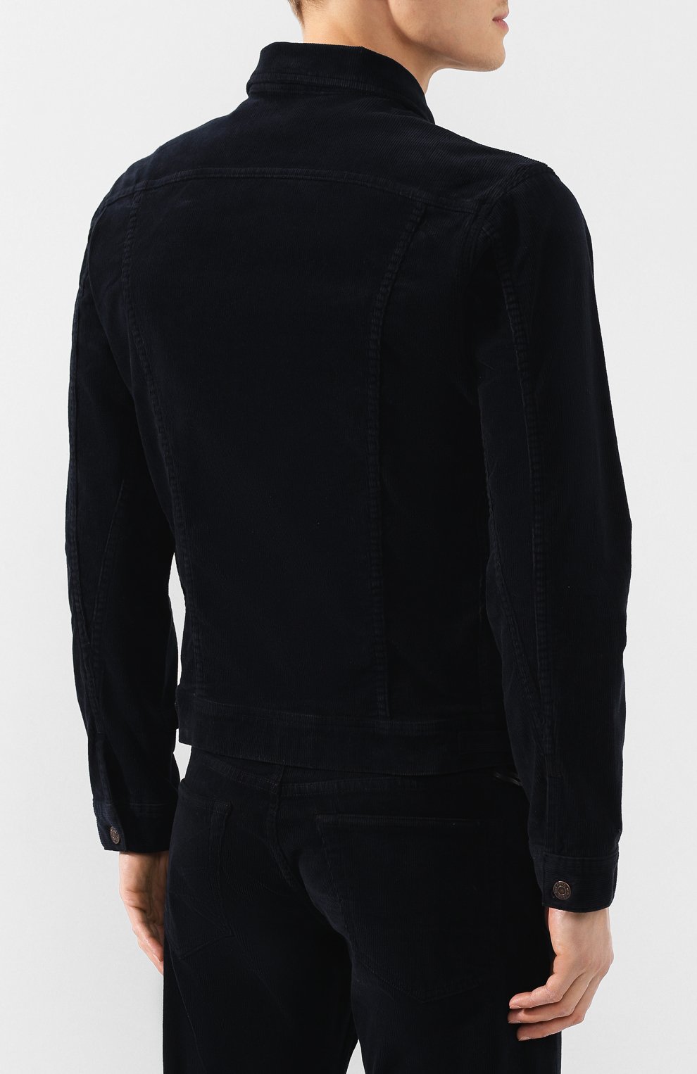 Мужская хлопковая куртка TOM FORD темно-синего цвета, арт. BUJ19/TFD111 | Фото 4 (Кросс-КТ: Куртка, Ветро вка; Рукава: Длинные; Региональные ограничения белый список (Axapta Mercury): RU; Материал внешний: Хлопок; Мужское Кросс-КТ: Верхняя одежда; Длина (верхняя одежда): Короткие; Статус проверки: Проверена категория)