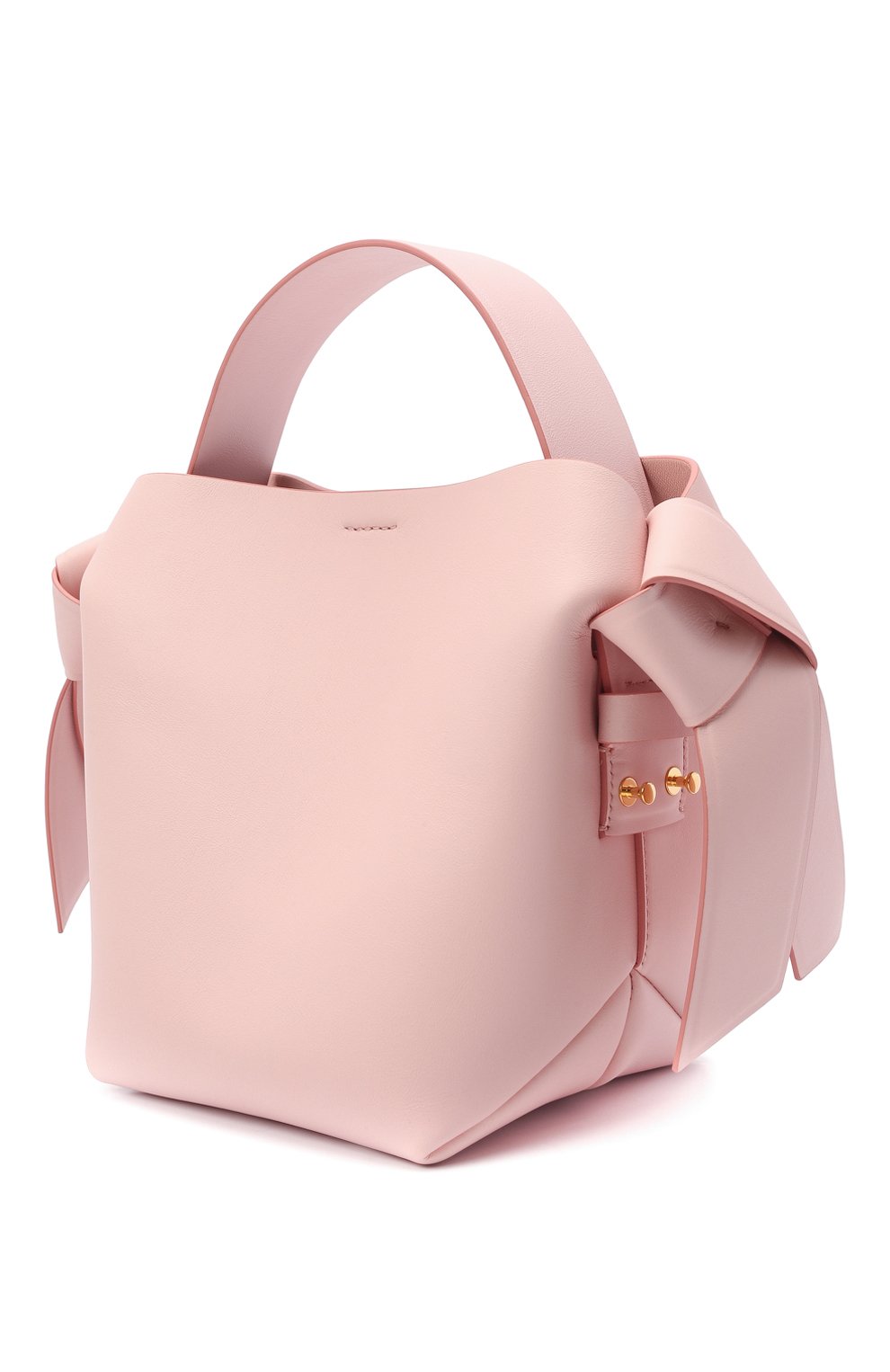 Женская сумка musubi mini ACNE STUDIOS розового цвета, арт. A10093 | Фото 3 (Сумки-технические: Сумки через плечо, Сумки top-handle; Материал: Натуральная кожа; Размер: mini; Ремень/цепочка: На ремешке)
