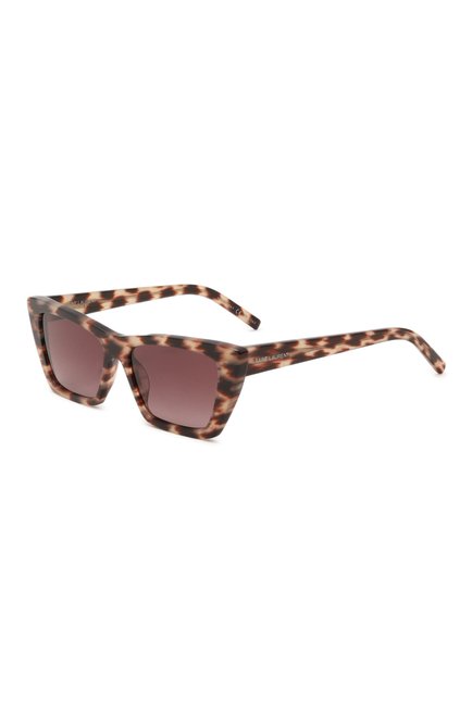 Женские солнцезащитные очки SAINT LAURENT леопардового цвета по цене 42950 руб., арт. SL 276 MICA 036 | Фото 1