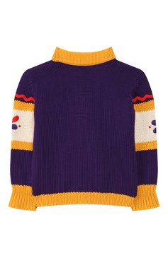 Детский хлопковый кардиган GUCCI фиолетового цвета, арт. 596297/XKA6H | Фото 2 (Кросс-КТ НВ: Кардиганы)