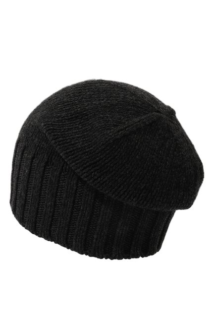 Мужская кашемировая шапка INVERNI темно-серого цвета, арт. 4226 CM | Фото 2 (Материал: Шерсть, Кашемир, Текстиль; Кросс-КТ: Трикотаж)
