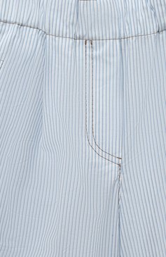 Детские хлопковые шорты BRUNELLO CUCINELLI голубого цвета, арт. BL177P081B | Фото 3 (Материал сплава: Проставлено; Нос: Не проставлено; Материал внешний: Хлопок)