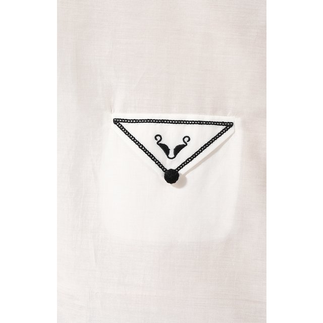 фото Рубашка из смеси хлопка и шелка saint laurent