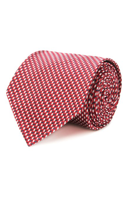 Мужской шелковый галстук BRIONI красного цвета по цене 32850 руб., арт. 061G00/P0427 | Фото 1