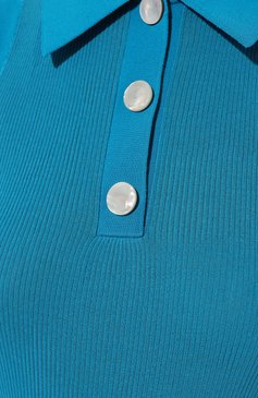 Женское платье из хлопка и вискозы NINA RICCI голубого цвета, арт. 23PMR0027ML0526 | Фото 5 (Случай: Повседневный; Региональные ограничения белый список (Axapta Mercury): Не проставлено; Кросс-КТ: Трикотаж; Материал сплава: Проставлено; Нос: Не проставлено; Материал внешний: Хлопок; Драгоценные камни: Проставлено; Женское Кросс-КТ: Платье-одежда; Стили: Кэжуэл)