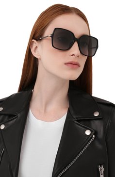 Женские солнцезащитные очки JIMMY CHOO черного цвета, арт. EPPIE/G 807 | Фото 2 (Тип очков: С/з; Очки форма: Квадратные; Оптика Гендер: оптика-женское)