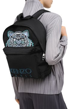 Женский рюкзак kampus KENZO черного �цвета, арт. FA65SF300F20 | Фото 2 (Региональные ограничения белый список (Axapta Mercury): RU; Материал: Текстиль; Стили: Спорт; Размер: large)