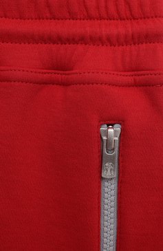 Детские хлопковые шорты BRUNELLO CUCINELLI красного цвета, арт. B0T35E392A | Фото 3 (Случай: Повседневный; Материал внешний: Хлопок)