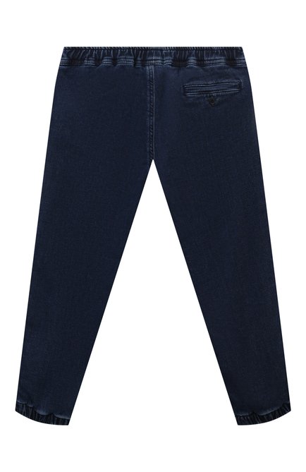 Детские джинсы IL GUFO темно-синего цвета, арт. A23PL394J0039/5A-8A | Фото 2 (Материал внешний: Хлопок; Нос: Не проставлено; Материал сплава: Проставлено)