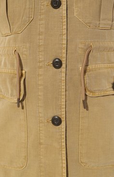 Женская куртка AERONAUTICA MILITARE бежевого цвета, арт. 231/AB2078DCT3095 | Фото 5 (Кросс-КТ: Куртка; Рукава: Длинные; Стили: Милитари; Материал внешний: Хлопок, Лиоцелл, Растительное волокно; Длина (верхняя одежда): Короткие)