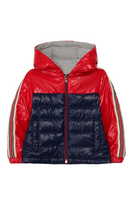 Детского пуховая куртка MONCLER красного цвета, арт. F1-951-1A500-20-68950 | Фото 1 (Материал внешний: Синтетический материал; Материал утеплителя: Пух и перо; Материал подклада: Хлопок; Рукава: Длинные; Статус проверки: Проверена категория; Кросс-КТ НВ: Куртки; Ростовка одежда: 12 мес | 80 см, 18 мес | 86 см, 6 мес | 68 см, 9 мес | 74 см)
