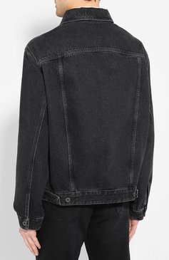 Мужская джинсовая куртка VALENTINO черно-белого цвета, арт. TV3DC00K606 | Фото 4 (Кросс-КТ: Куртка, Деним; Рукава: Длинные; Материал внешний: Хлопок, Деним; Мужское Кросс-КТ: Верхняя одежда; Длина (верхняя одежда): Короткие)