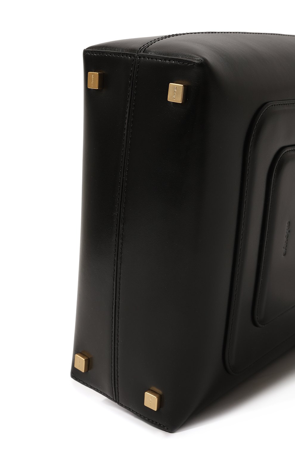 Женский сумка-тоут art deco MLOUYE черного цвета, арт. 10-051 | Фото 3 (Сумки-технические: Сумки-шопперы; Материал: Натуральная кожа; Ремень/цепочка: На ремешке; Размер: small)