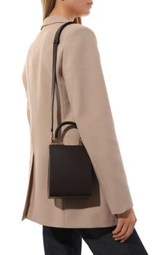 Женская сумка antida RODO темно-коричневого цвета, арт. B8662/093 | Фото 3 (Сумки-технические: Сумки top-handle; Материал: Натуральная кожа; Размер: mini; Ремень/цепочка: На ремешке)