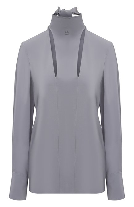 Женская шелковая блузка GIVENCHY серого цвета по цене 144500 руб., арт. BW60WV12EH | Фото 1