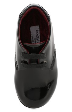 Детские лаковые дерби DOLCE & GABBANA черного цвета, арт. DL0029/A1328 | Фото 4 (Случай: Вечерний; Мальчики Кросс-КТ: дерби; Материал внутренний: Натуральная кожа, Текстиль; Материал сплава: Проставлено; Нос: Не проставлено; Ювелирные украшения: Назначено; Статус проверки: Проверена категория; Длина стельки: 12,1, 13,4, 14,1, 14,7, 16,1)