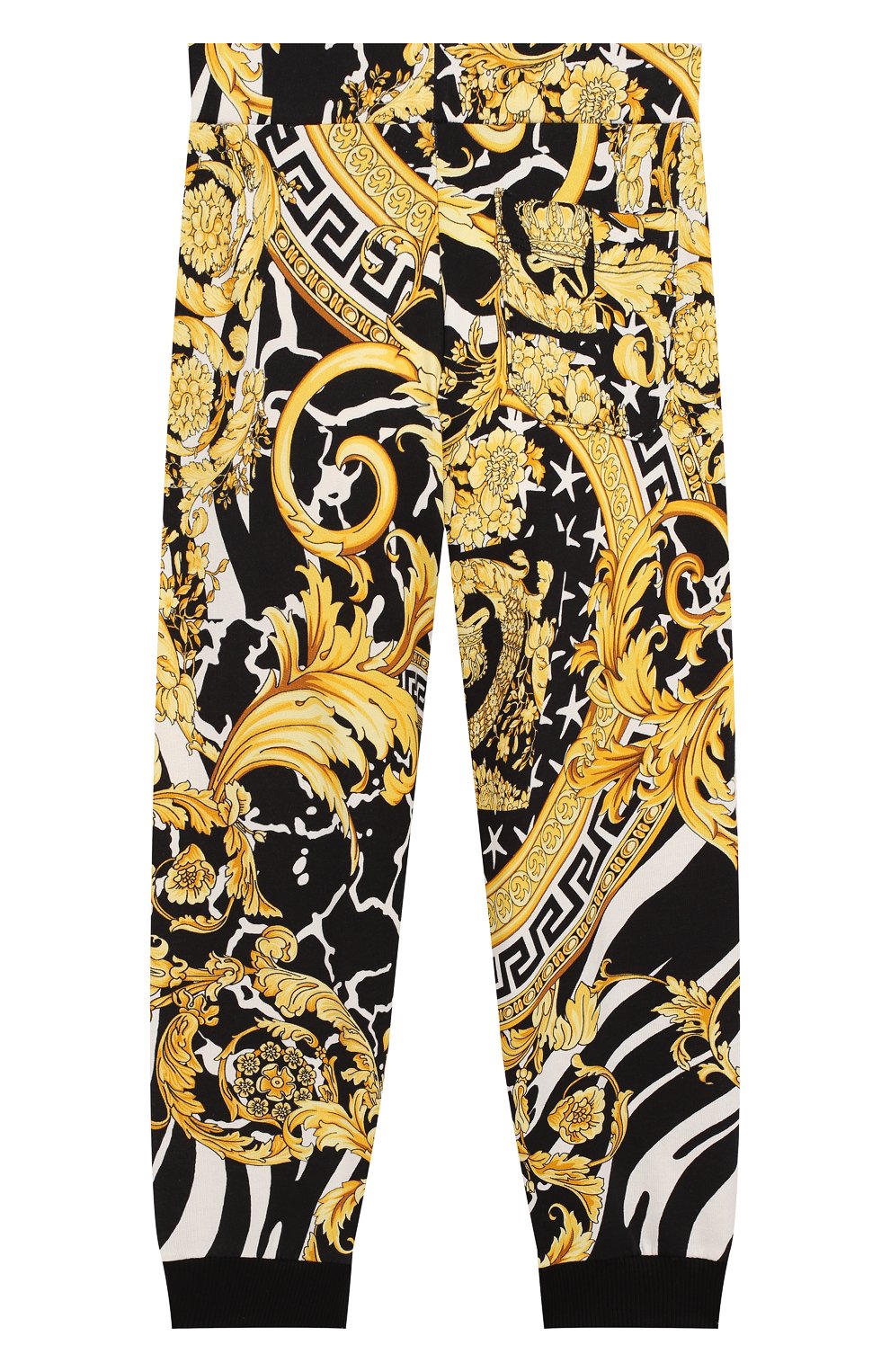Детские хлопковые джоггеры VERSACE разноцветного цвета, арт. YD000099/YA00277/6A | Фото 2 (Региональные ограничения белый список (Axapta Mercury): RU; Материал внешний: Хлопок; Статус проверки: Проверено, Проверена категория; Мальчики Кросс-КТ: Джоггеры-одежда)