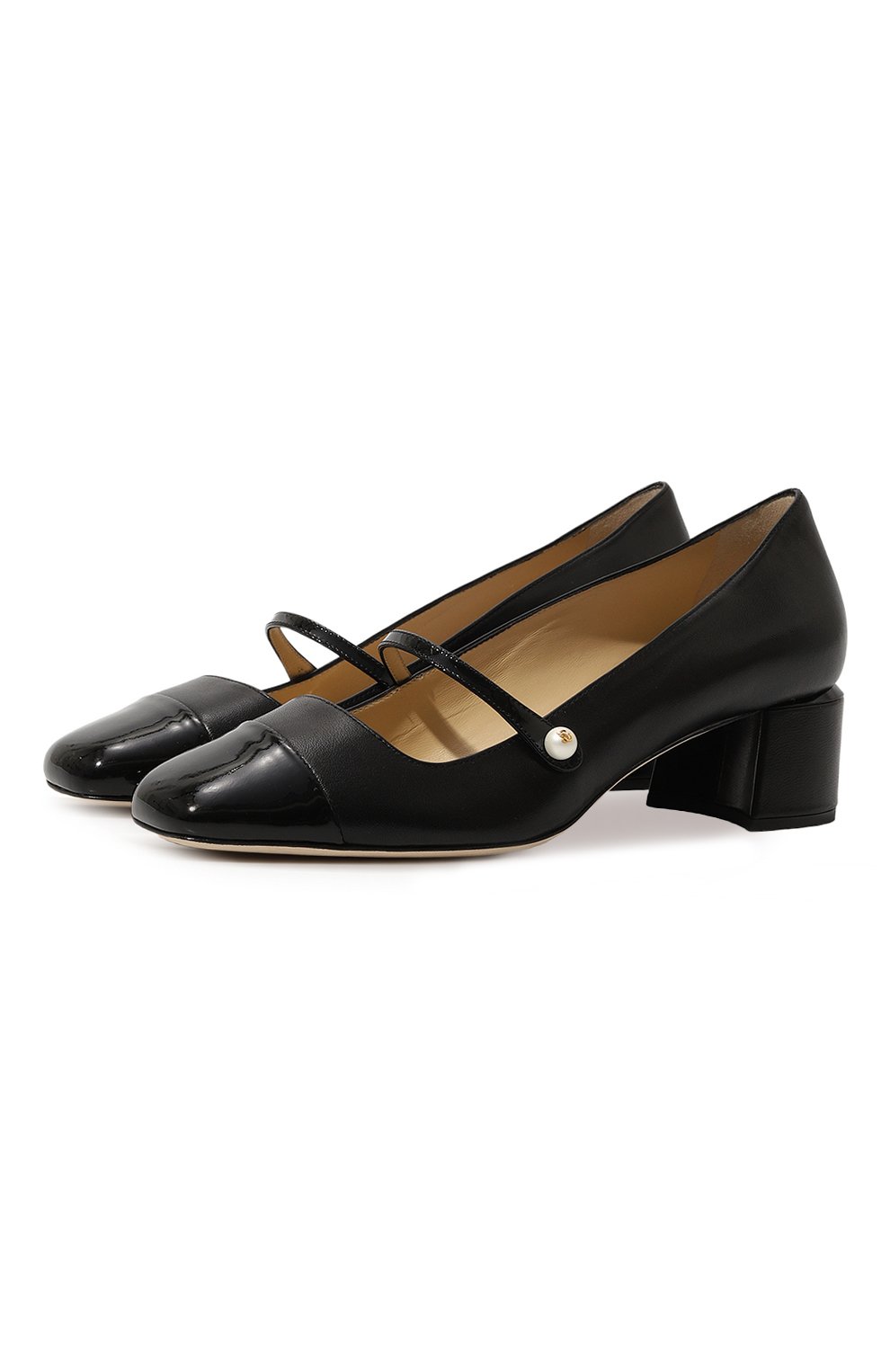 Женские черные кожаные туфли elisa 45 JIMMY CHOO купить в интернет ...