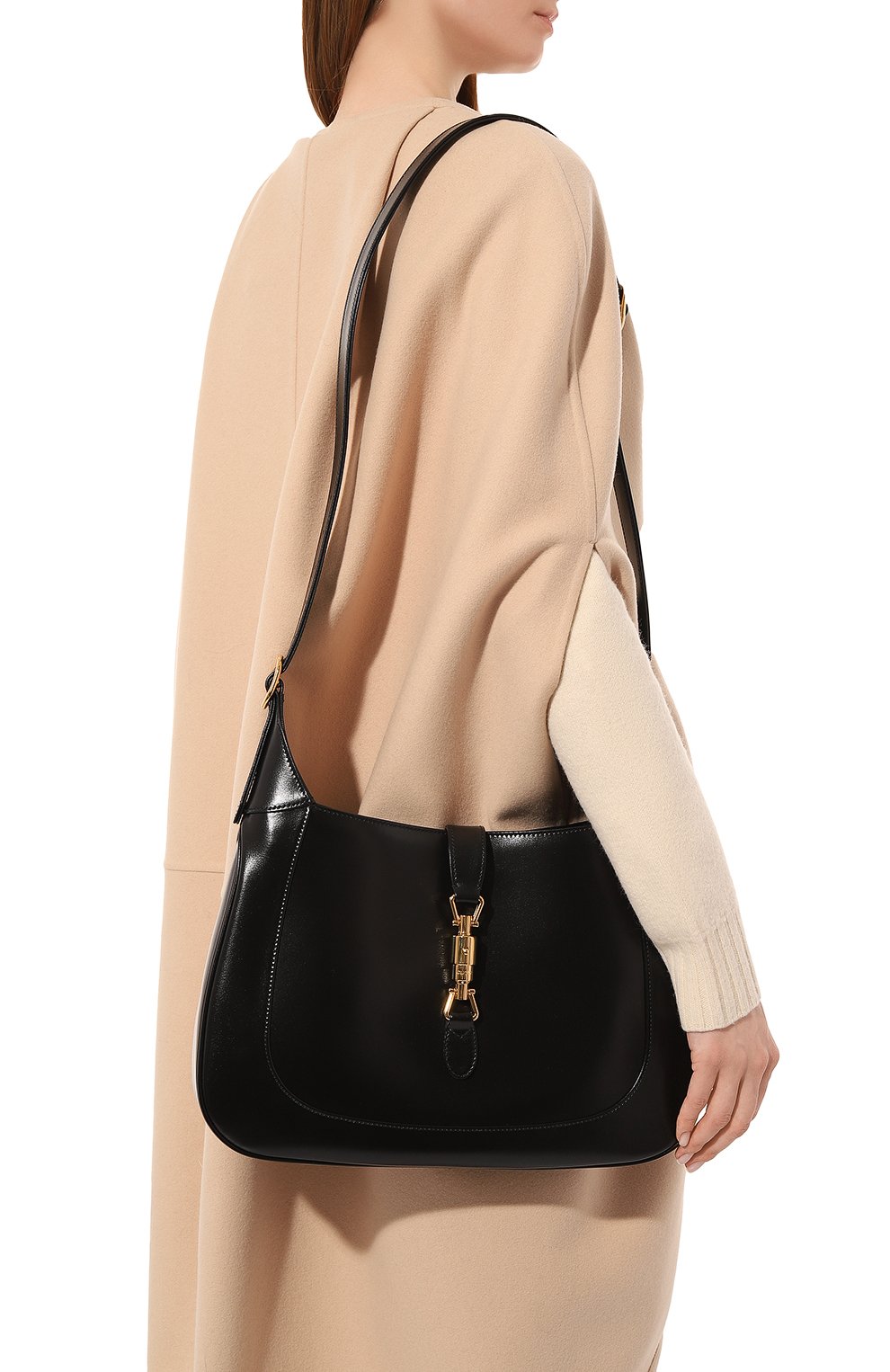 Женская сумка jackie 1961 medium GUCCI черного цвета, арт. 636712 10O0G | Фото 2 (Сумки-технические: Сумки top-handle; Размер: medium; Региональные ограничения белый список (Axapta Mercury): Не проставлено; Материал: Натуральная кожа; Материал сплава: Проставлено; Ремень/цепочка: На ремешке; Драгоценные камни: Проставлено)