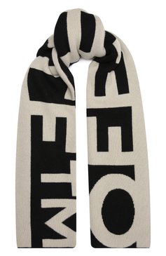 Женский шерстяной шарф OFF-WHITE черно-белого цвета, арт. 0WMA017F21KNI001 | Фото 1 (Материал: Текстиль, Шерсть)
