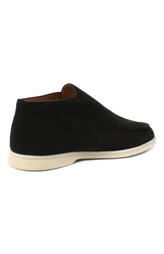 Мужские замшевые ботинки open walk LORO PIANA черного цвета, арт. FAB4368 | Фото 3 (Мужское Кросс-КТ: Ботинки-обувь; Материал внутренний: Натуральная кожа; Региональные ограничения белый список (Axapta Mercury): RU; Материал утеплителя: Без утеплителя; Подошва: Плоская; Материал внешний: Замша; ширина носка стельки: 8; высота каблука: 1,9)