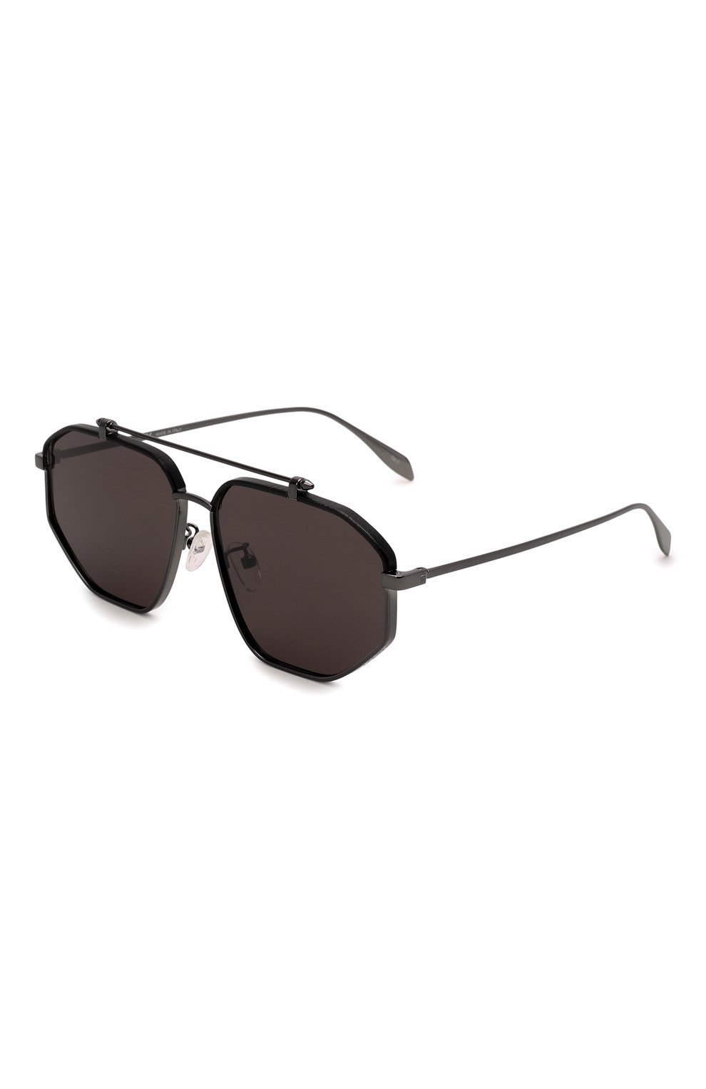 Женские солнцезащитные очки ALEXANDER MCQUEEN черного цвета, арт. AM0337S 001 | Фото 1 (Тип очков: С/з; Оптика Гендер: оптика-женское; Очки форма: Авиаторы)