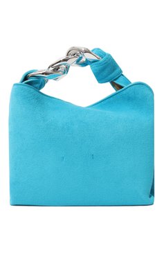 Женская сумка chain hobo small JW ANDERSON бирюзового цвета, арт. HB0463-FA0272 | Фото 6 (Сумки-технические: Сумки top-handle; Материал сплава: Проставлено; Материал: Текстиль; Драгоценные камни: Проставлено; Размер: small)
