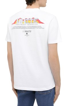 Мужская хлопковая футболка OFF-WHITE белого цвета, арт. 0MAA027R21JER010 | Фото 4 (Рукава: Короткие; Длина (для топов): Стандартные; Стили: Гранж; Принт: С принтом; Материал внешний: Хлопок)