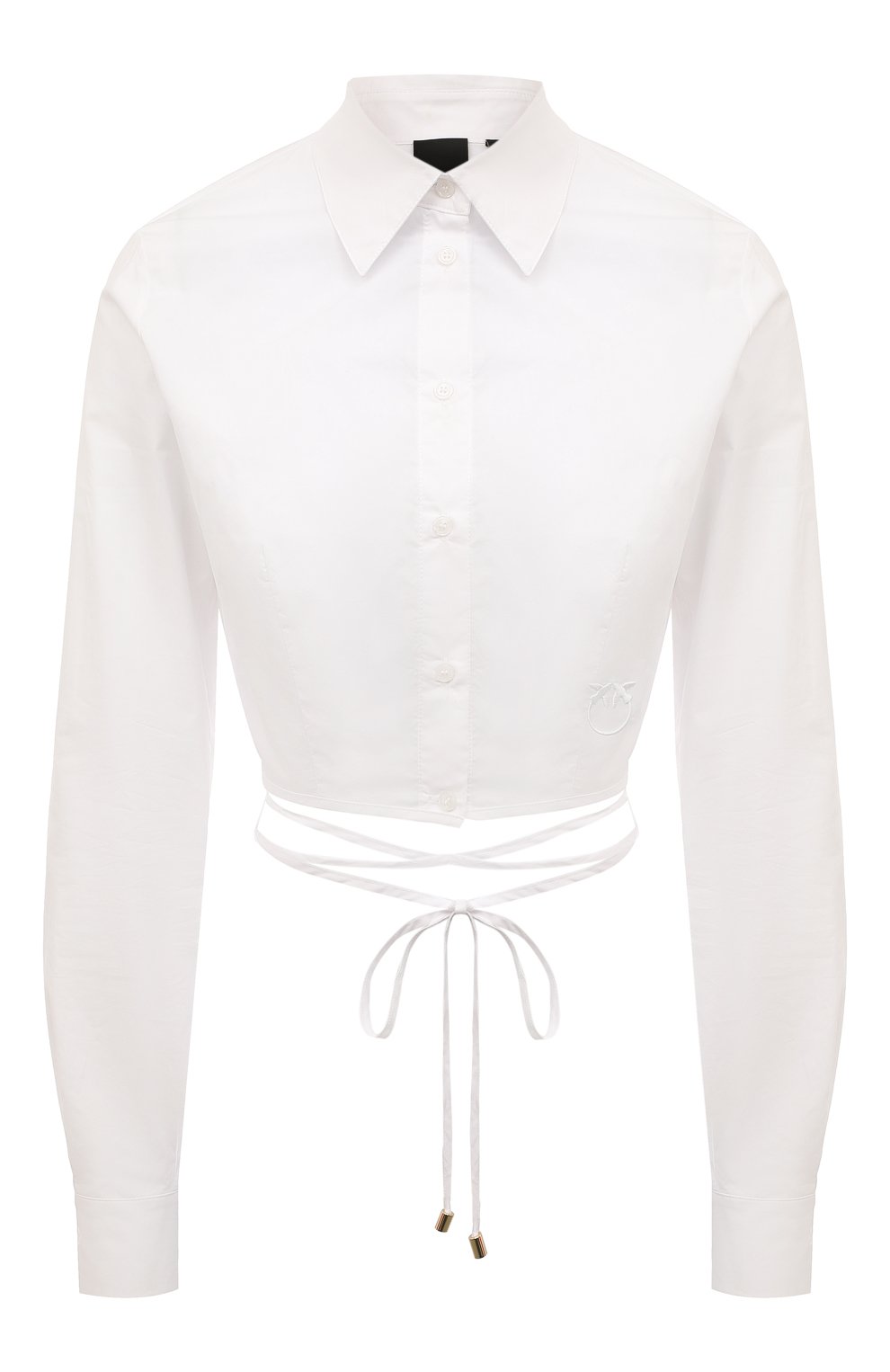 Женская белая хлопковая рубашка PINKO купить в интернет-магазине ЦУМ ...
