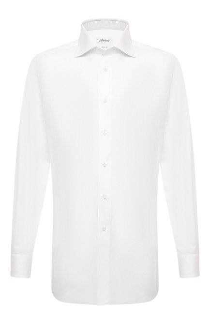 Мужская хлопковая сорочка BRIONI белого цвета по цене 114500 руб., арт. RCA10M/P90C3 | Фото 1