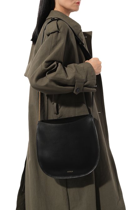 Женская сумка corvus NEOUS черного цвета, арт. 00038A01 | Фото 2 (Материал сплава: Проставлено; Размер: medium; Драгоценные камни: Проставлено; Материал: Натуральная кожа)