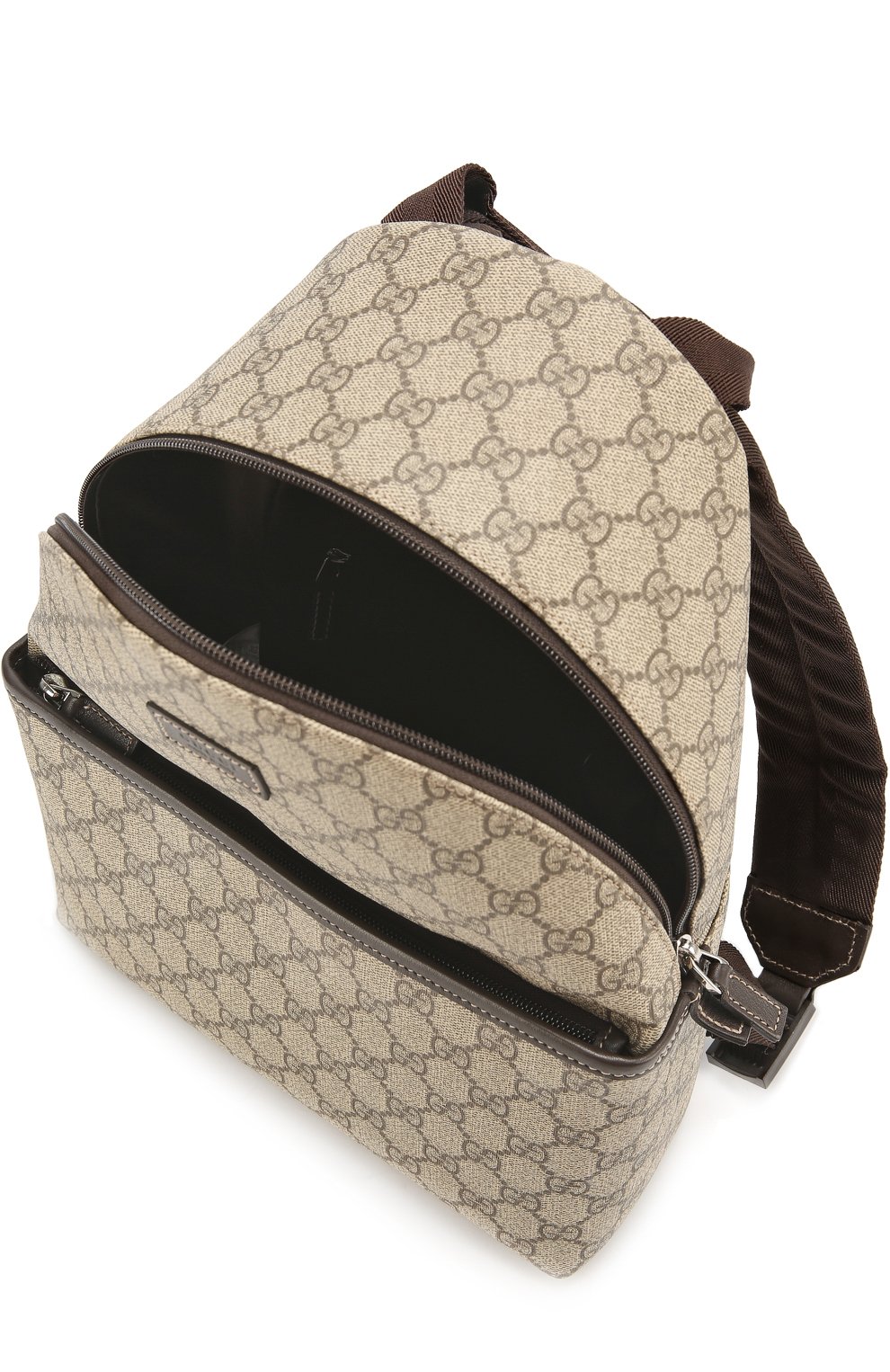 Детская рюкзак из канвы gg supreme с отделкой из кожи GUCCI бежевого цвета, арт. 271327/KHN5N | Фото 3 (Материал: Текстиль; Статус проверки: Проверена категория)