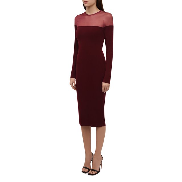 Платье-футляр из смеси кашемира и шелка Tom Ford  ACK168-YAX154 Фото 3
