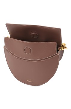 Женская сумка doris YUZEFI коричневого цвета, арт. YUZAW21-HB-D0-14 | Фото 4 (Сумки-технические: Сумки top-handle; Материал: Натуральная кожа; Размер: mini)