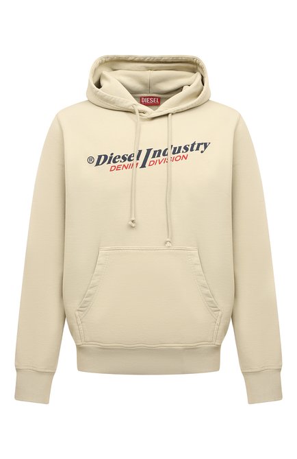 Мужской хлопковое худи DIESEL светло-бежевого цвета по цене 21250 руб., арт. A03744/0AJIH | Фото 1