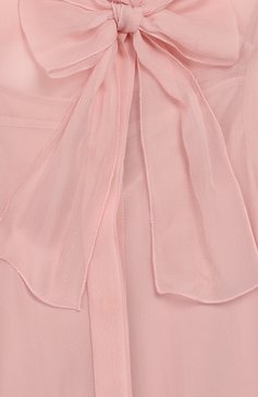 Детское шелковая блузка DOLCE & GABBANA светло-розового цвета, арт. L54S43/FU1AT/8-14 | Фото 3 (Материал внешний: Шелк; Рукава: Длинные; Статус проверки: Проверено, Проверена категория; Материал подклада: Шелк)