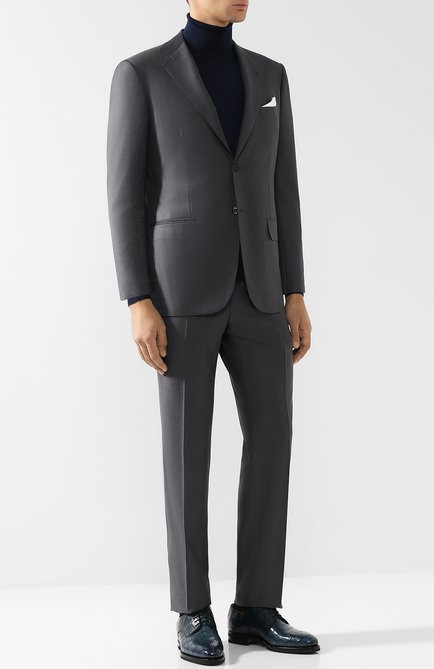 Мужской шерстяной костюм KITON светло-серого цвета по цене 643500 руб., арт. UA81K01270 | Фото 1