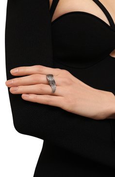 Женское кольцо-крыло drowning to embrace CAVIAR JEWELLERY серебряного цвета, арт. DTE010B | Фото 2 (Материал: Металл)