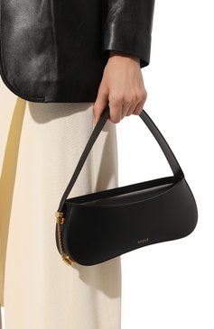 Женская сумка corvus NEOUS черного цвета, арт. 00028A01 | Фото 2 (Сумки-технические: Сумки top-handle; Размер: medium; Материал: Натуральная кожа; Материал сплава: Проставлено; Драгоценные камни: Проставлено)