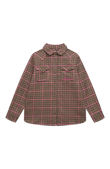 Детское хлопковая рубашка MC2 SAINT BARTH коричневого цвета по цене 22450 руб., арт. STBK DEER JR/DEER002/00306E | Фото 1