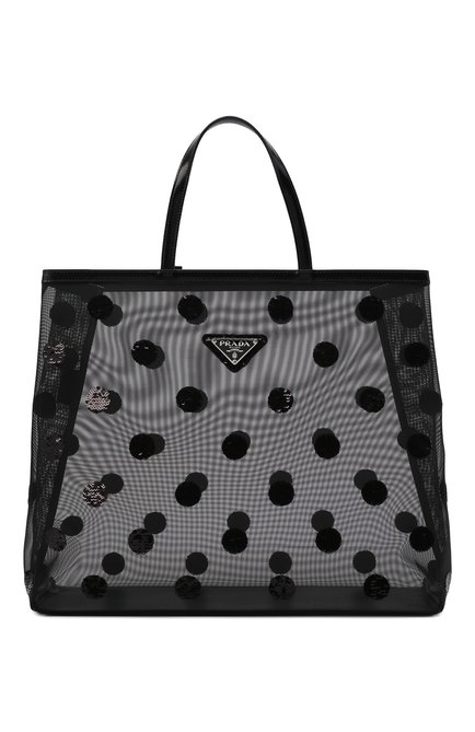 Женский сумка-тоут PRADA черного цвета по цене 200000 руб., арт. 1BG416-2DZ9-F0002-OOO | Фото 1