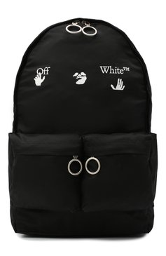 Мужской текстильный рюкзак OFF-WHITE черного цвета, арт. 0MNB003E20FAB0011001 | Фото 1 (Ремень/цепочка: На ремешке; Материал: Текстиль; Стили: Кэжуэл; Размер: large)
